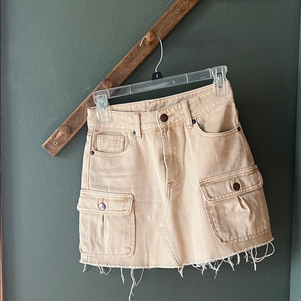 Vici Tan Cargo Mini Skirt